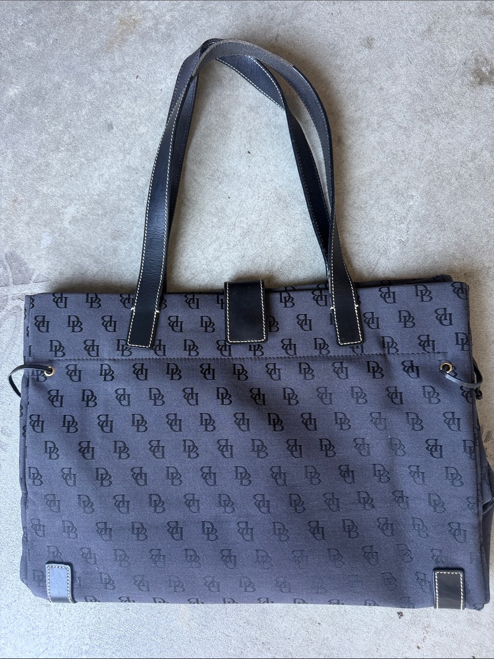 Dooney & Bourke Monogram Tote with Black Trim